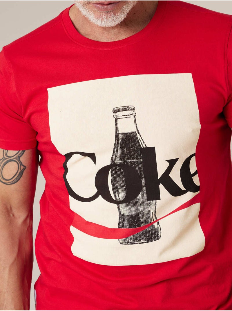 T-shirt homme en coton deeluxe x coca-cola 'Deeluxe' Rouge - Kiabi