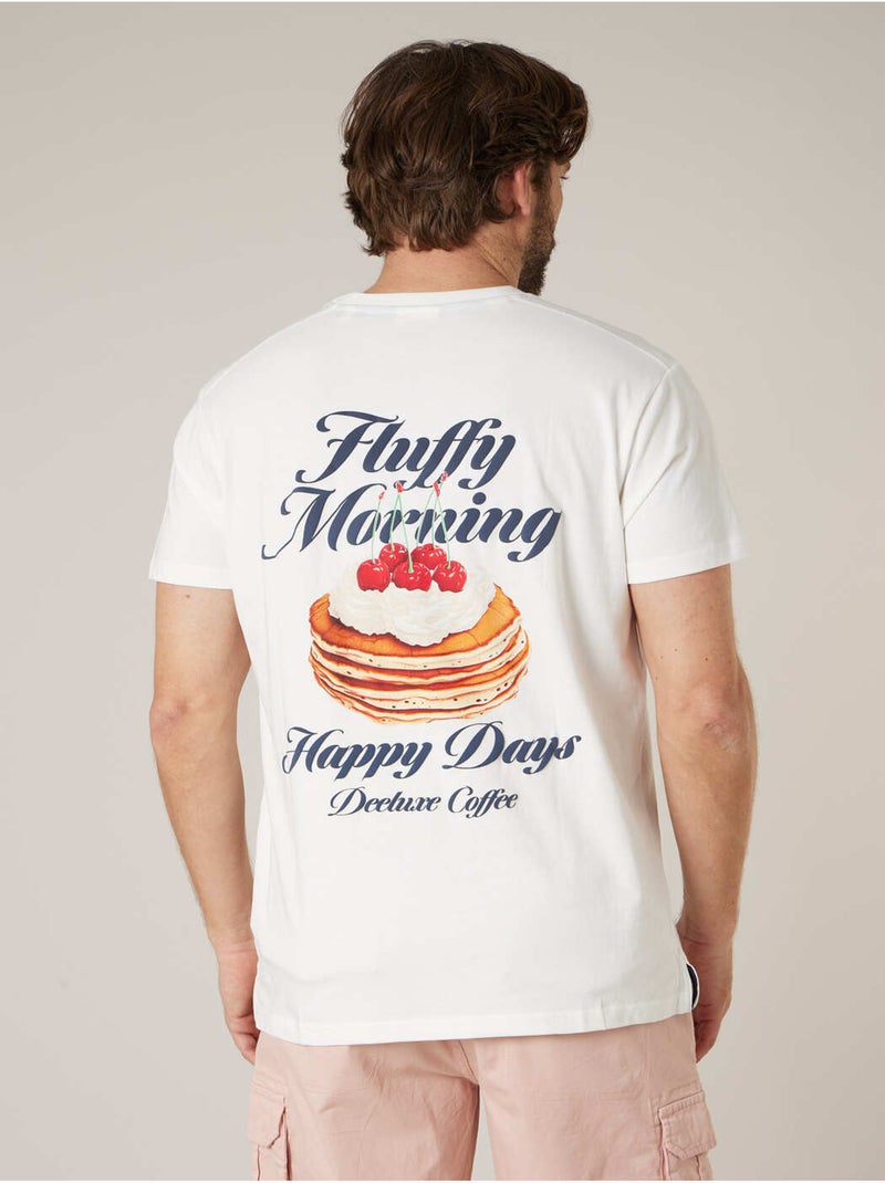 T-shirt homme en coton doux et confortable 'Deeluxe' Ecru - Kiabi