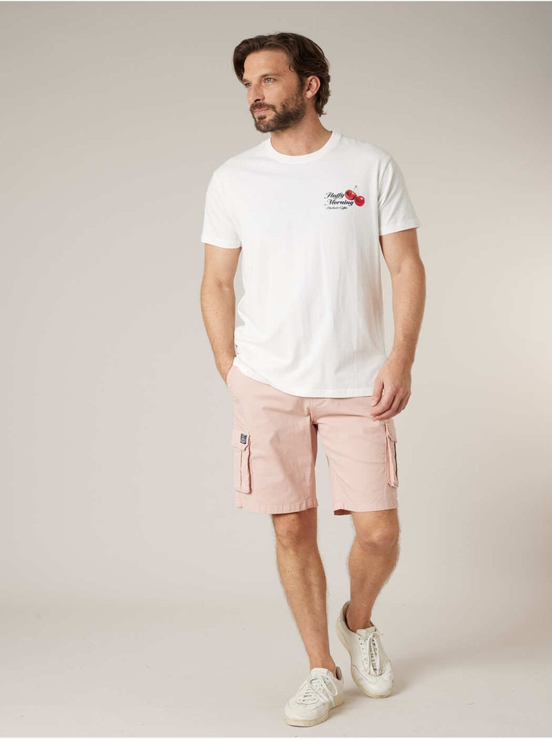 T-shirt homme en coton doux et confortable 'Deeluxe' Ecru - Kiabi