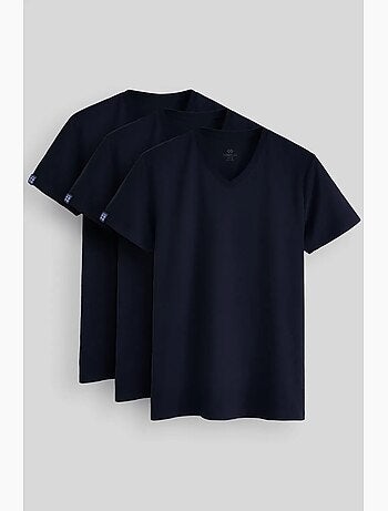 T-shirt homme en coton et élasthanne à col v tommy