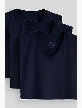 T-shirt homme en coton et élasthanne à col v tommy