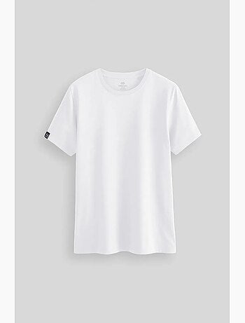 T-shirt homme en coton et élasthanne, col rond tommy