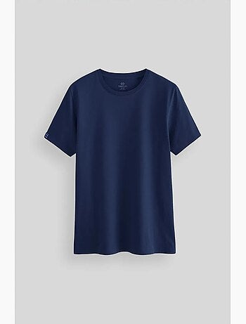 T-shirt homme en coton et élasthanne, col rond tommy