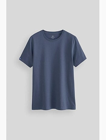 T-shirt homme en coton et élasthanne, col rond tommy