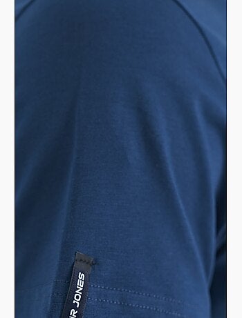 T-shirt homme en coton et élasthanne, col rond tommy