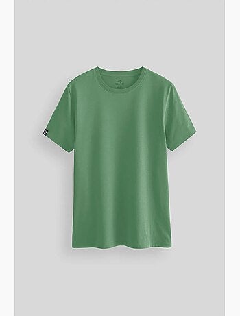 T-shirt homme en coton et élasthanne, col rond tommy