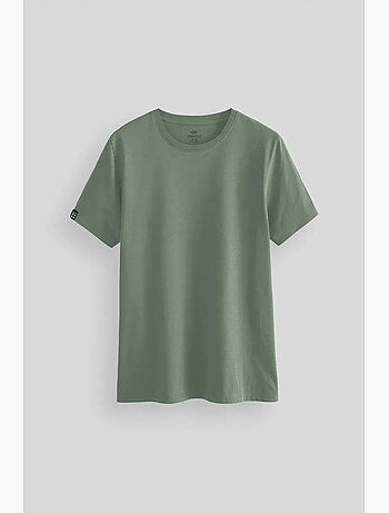 T-shirt homme en coton et élasthanne, col rond tommy