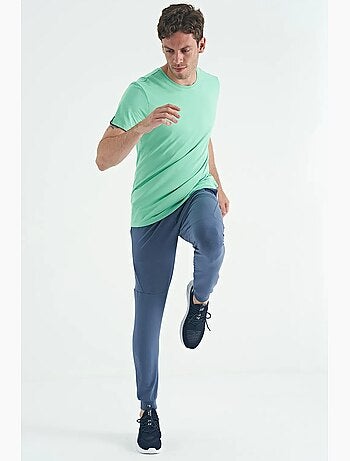 T-shirt homme en coton et élasthanne, col rond tommy