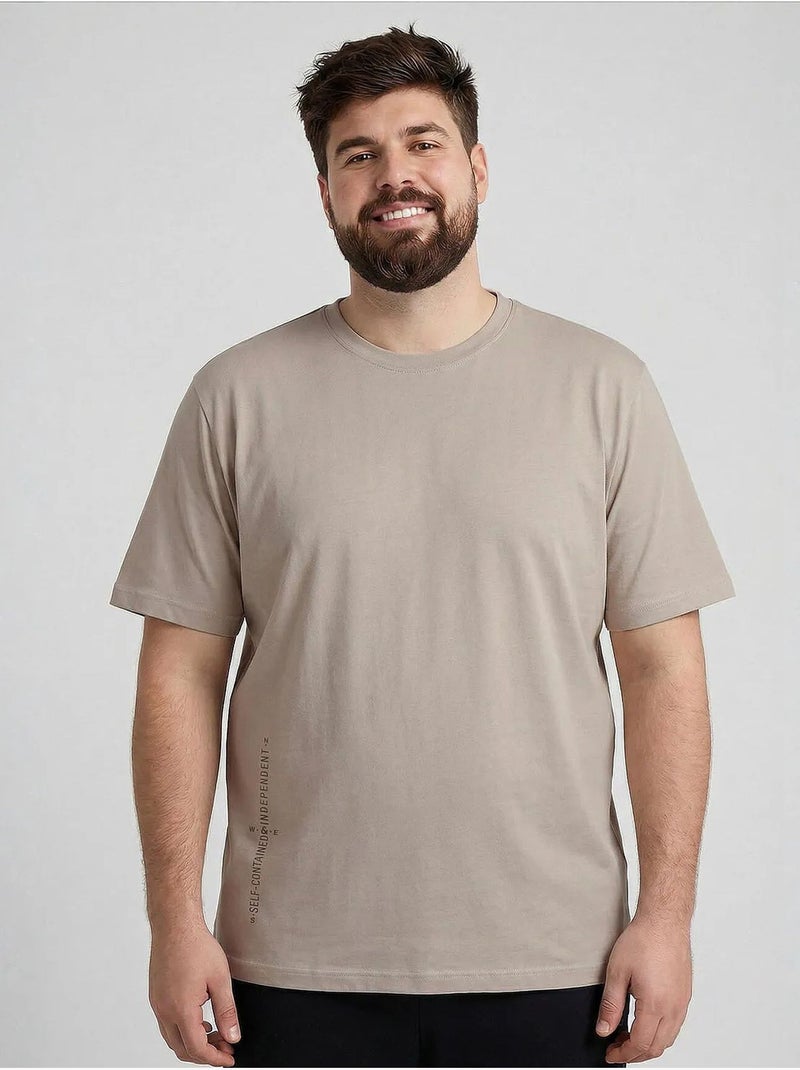T-shirt homme en coton et élasthanne tommy Beige argile - Kiabi