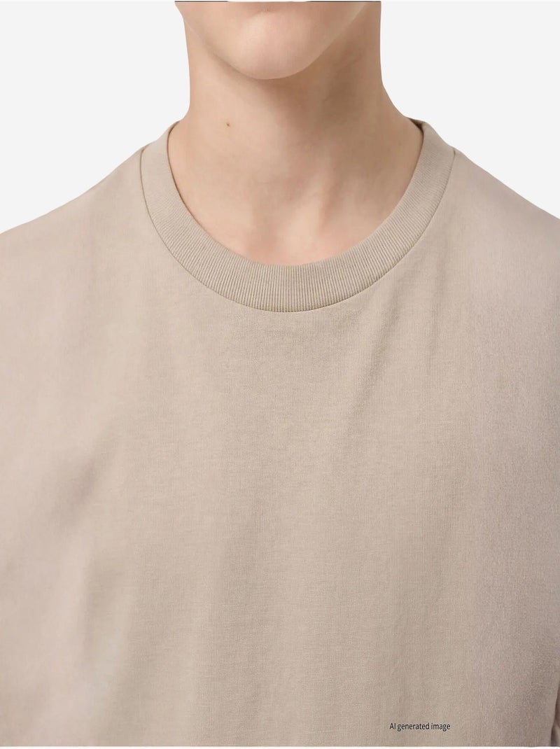 T-shirt homme en coton et élasthanne tommy Beige argile - Kiabi