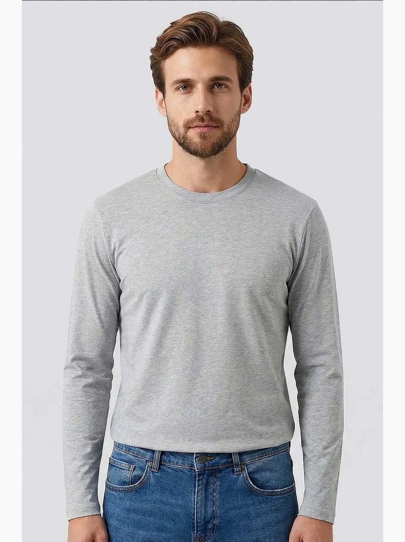 T-shirt homme en coton et élasthanne tommy Gris clair - Kiabi