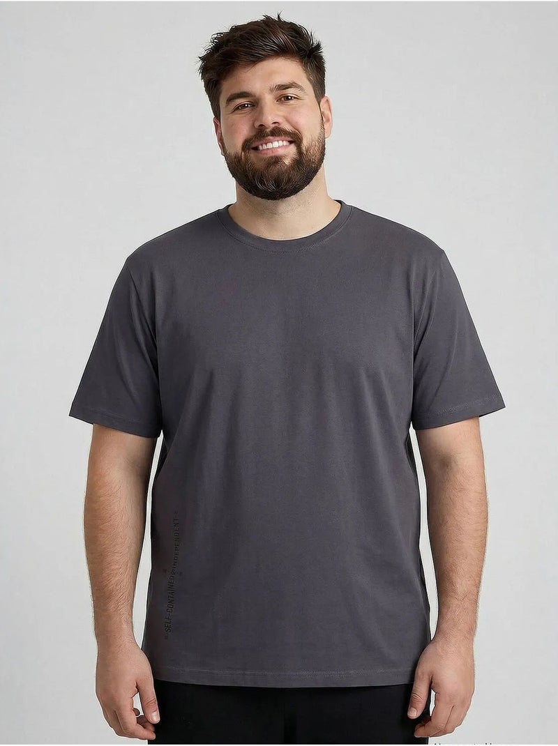 T-shirt homme en coton et élasthanne tommy Gris Noir - Kiabi