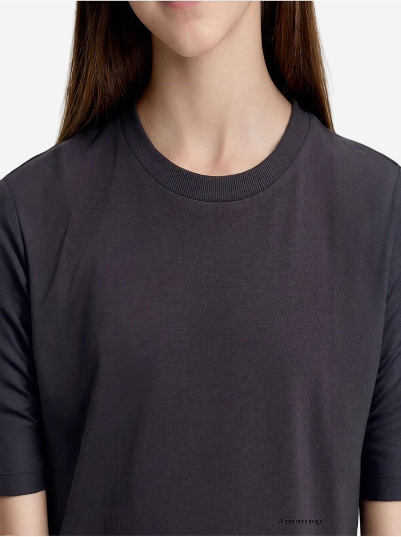 T-shirt homme en coton et élasthanne tommy Gris Noir - Kiabi