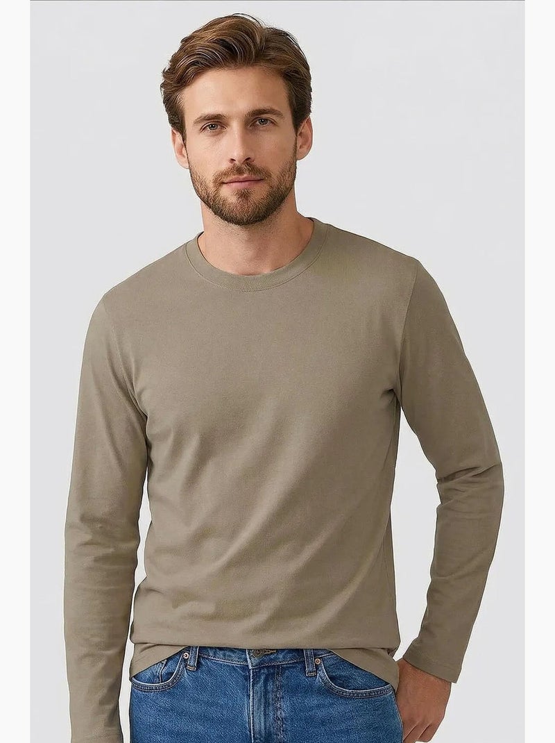 T-shirt homme en coton et élasthanne tommy Kaki - Kiabi