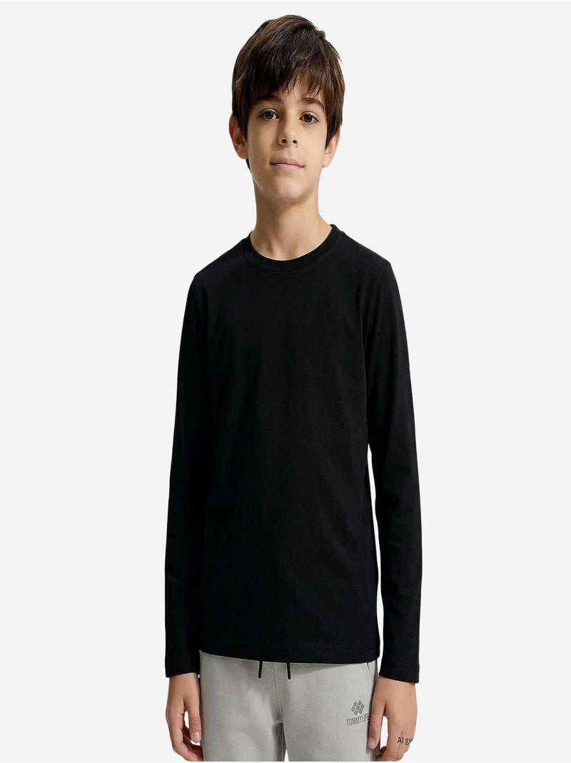 T-shirt homme en coton et élasthanne tommy Noir - Kiabi