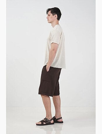 T-shirt homme en coton et lin giesto