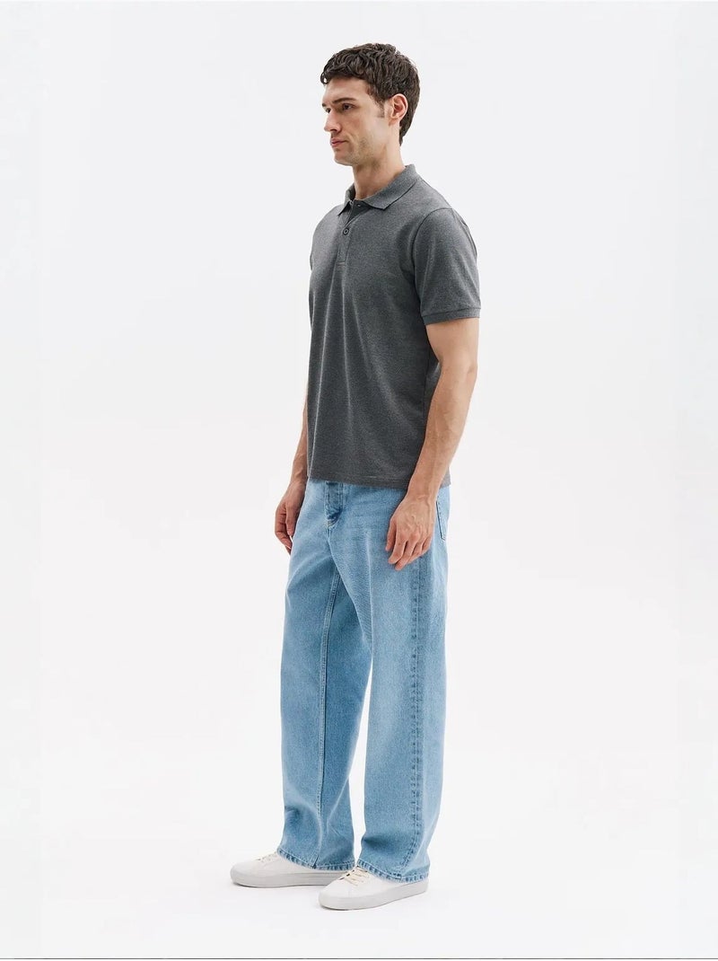 T-shirt homme en coton giesto Gris Noir - Kiabi