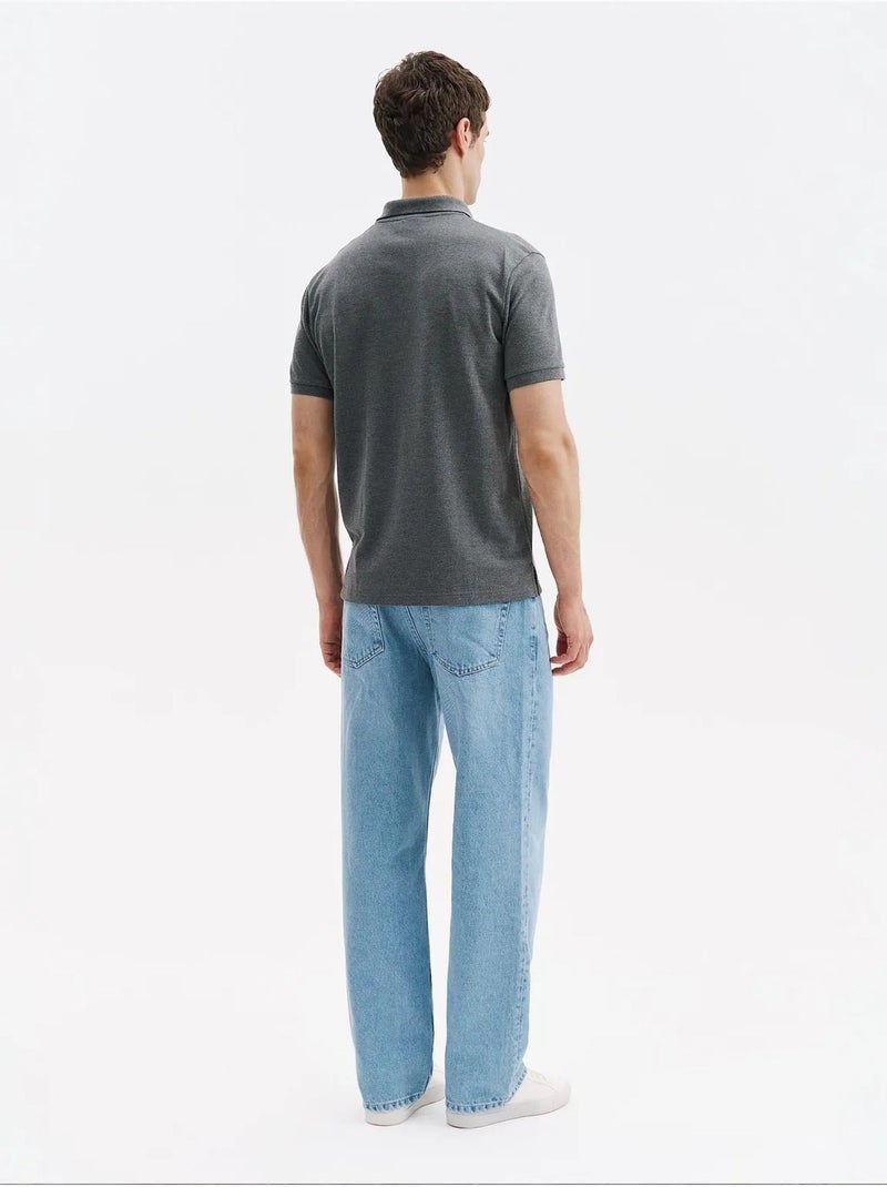 T-shirt homme en coton giesto Gris Noir - Kiabi
