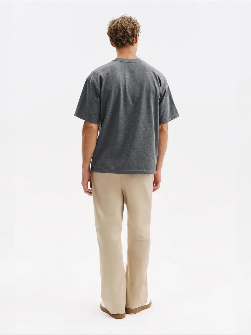 T-shirt homme en coton giesto Gris Noir - Kiabi