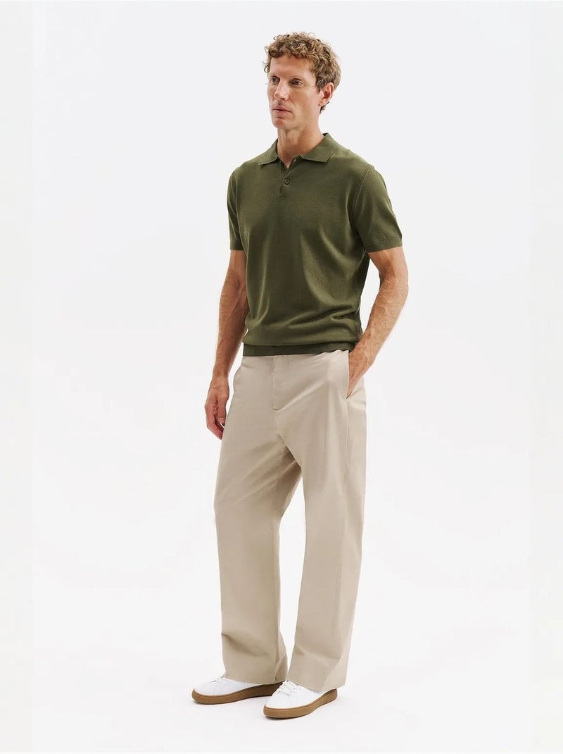 T-shirt homme en coton giesto Kaki - Kiabi