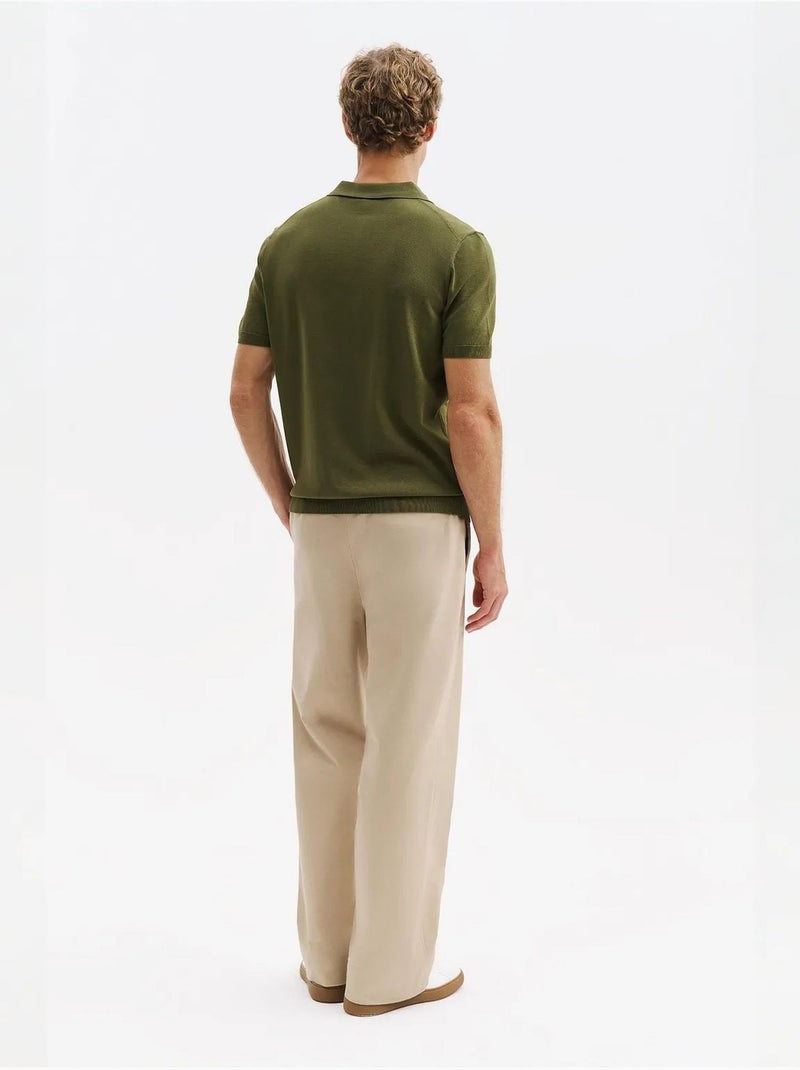 T-shirt homme en coton giesto Kaki - Kiabi