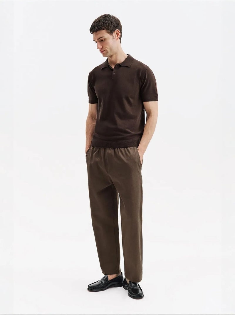 T-shirt homme en coton giesto Marron - Kiabi