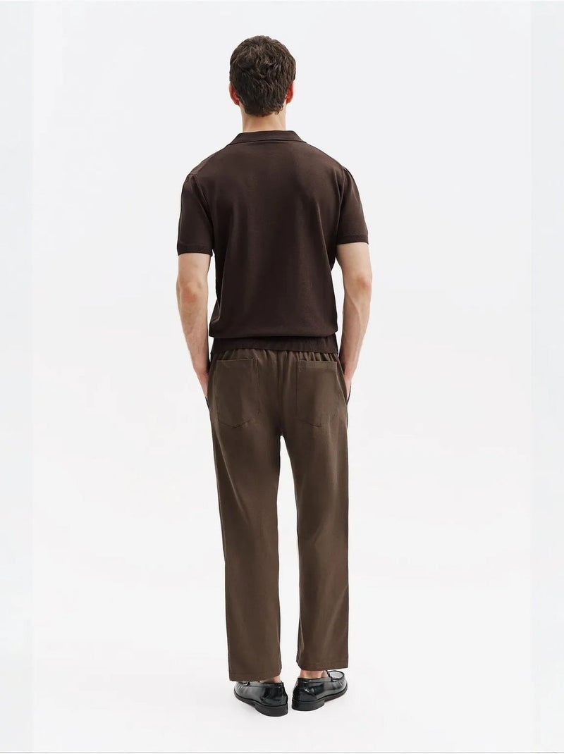 T-shirt homme en coton giesto Marron - Kiabi