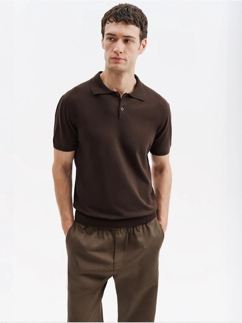 T-shirt homme en coton giesto Marron - Kiabi