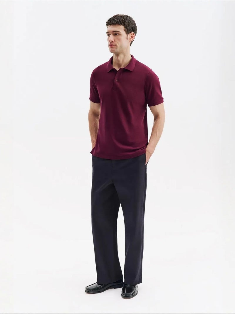T-shirt homme en coton giesto Rouge bordeaux - Kiabi