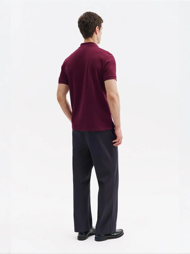 T-shirt homme en coton giesto Rouge bordeaux - Kiabi