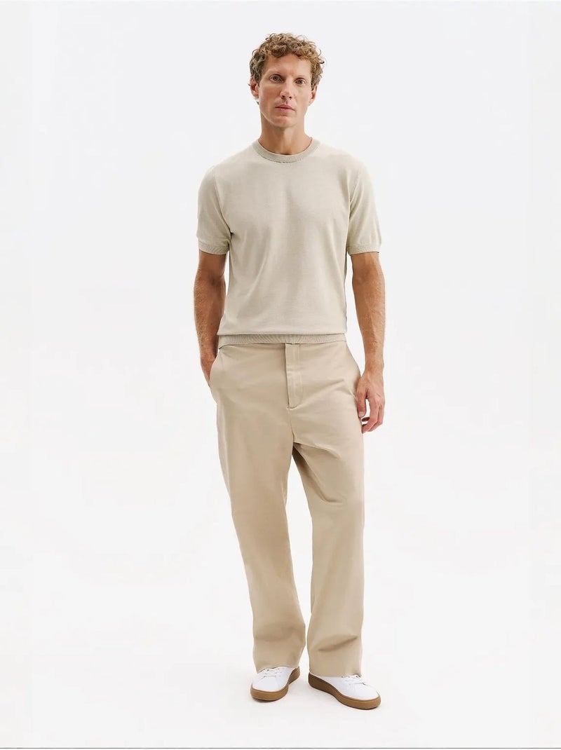 T-shirt homme en coton giesto Sable - Kiabi
