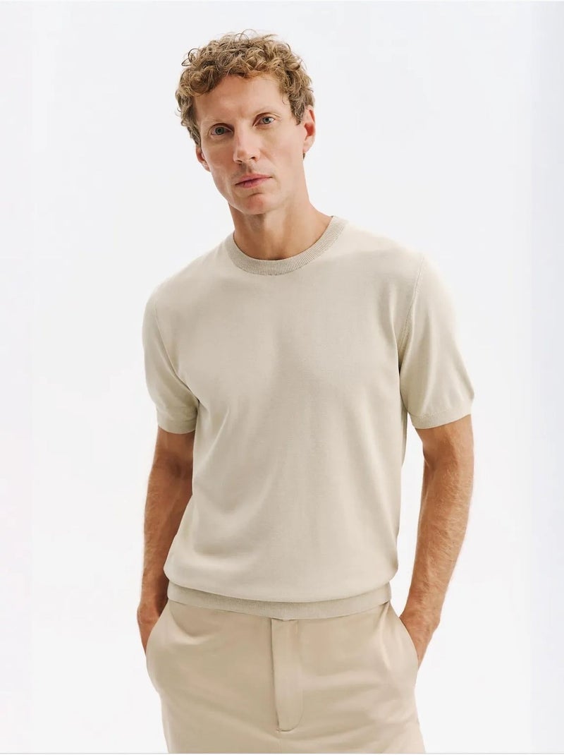 T-shirt homme en coton giesto Sable - Kiabi