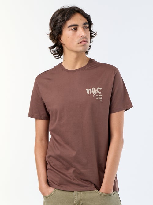 T-shirt homme en coton imprimé à col rond - Kiabi T-shirt homme en coton imprimé à col rond - Kiabi