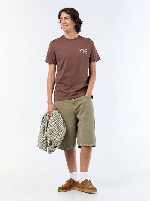 T-shirt homme en coton imprimé à col rond - Kiabi T-shirt homme en coton imprimé à col rond - Kiabi