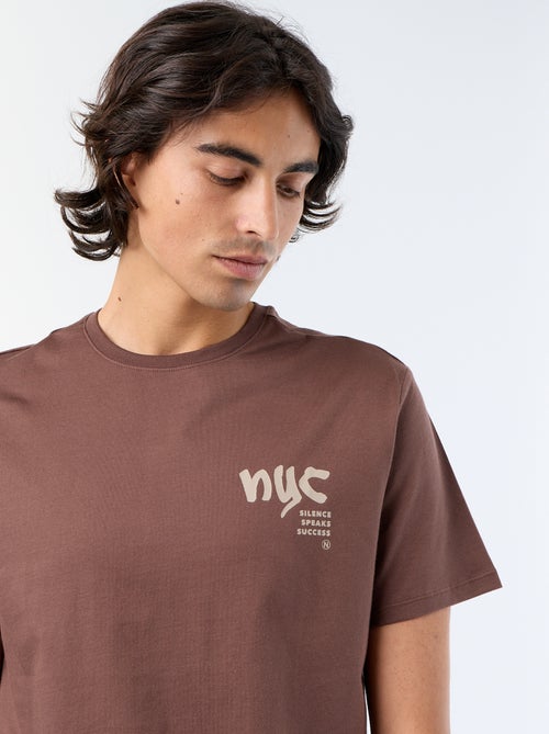 T-shirt homme en coton imprimé à col rond - Kiabi T-shirt homme en coton imprimé à col rond - Kiabi
