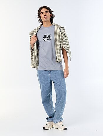 T-shirt homme en coton biologique à imprimé