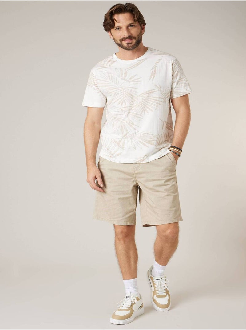 T-shirt homme en coton imprimé 'Deeluxe' Blanc - Kiabi