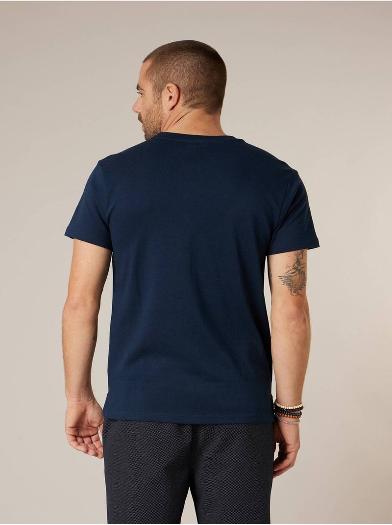 T-shirt homme en coton interlock 'Deeluxe' Bleu marine - Kiabi