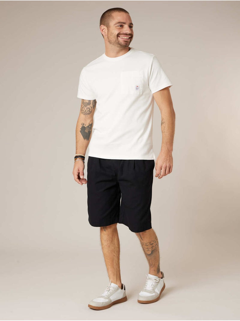 T-shirt homme en coton interlock 'Deeluxe' Ecru - Kiabi