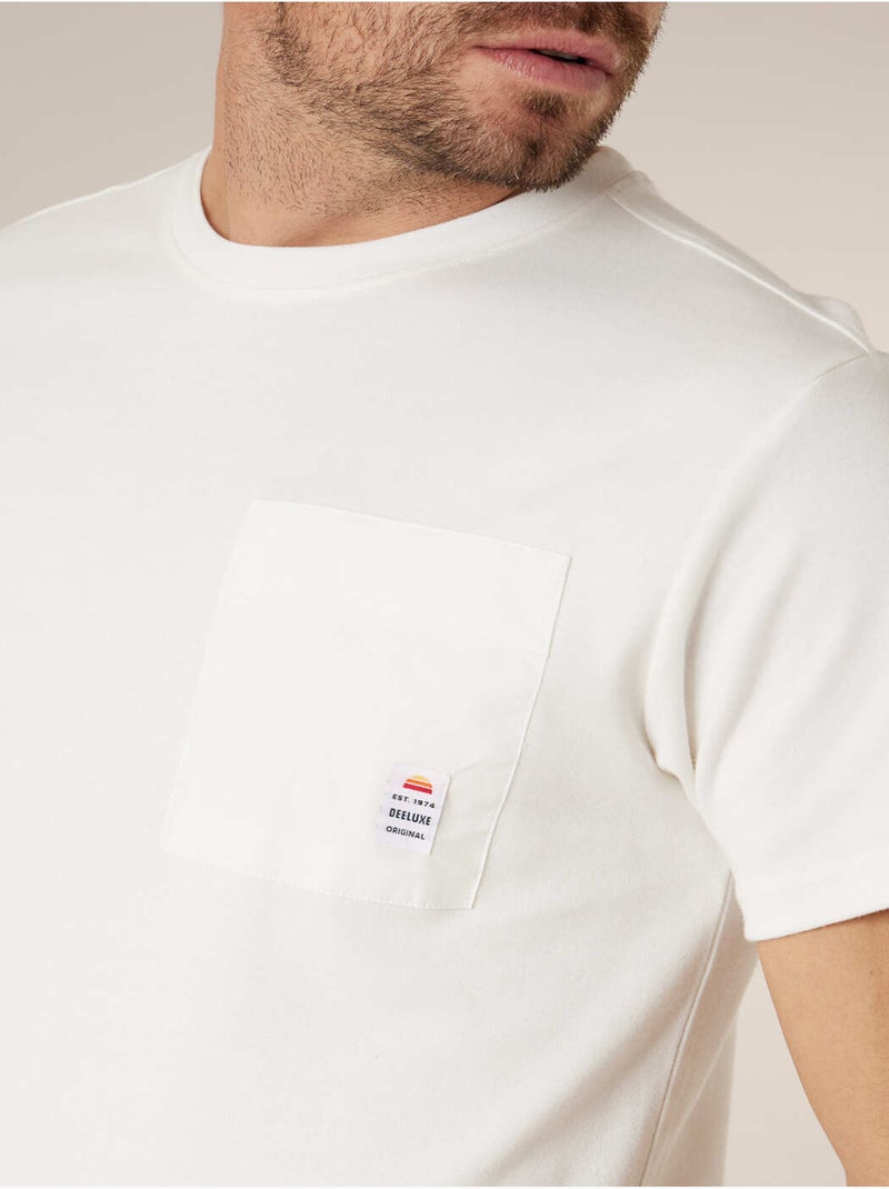 T-shirt homme en coton interlock 'Deeluxe' Ecru - Kiabi