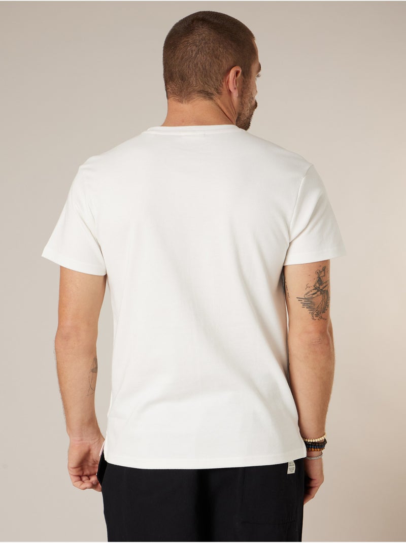 T-shirt homme en coton interlock 'Deeluxe' Ecru - Kiabi
