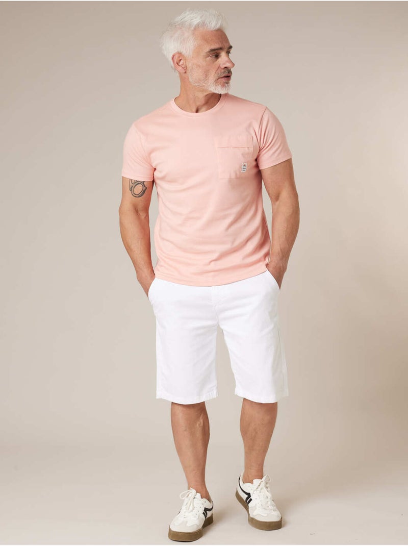 T-shirt homme en coton interlock 'Deeluxe' Saumon - Kiabi