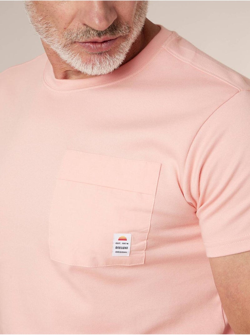 T-shirt homme en coton interlock 'Deeluxe' Saumon - Kiabi