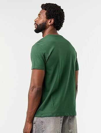 T-shirt homme en coton à col rond coupe droite