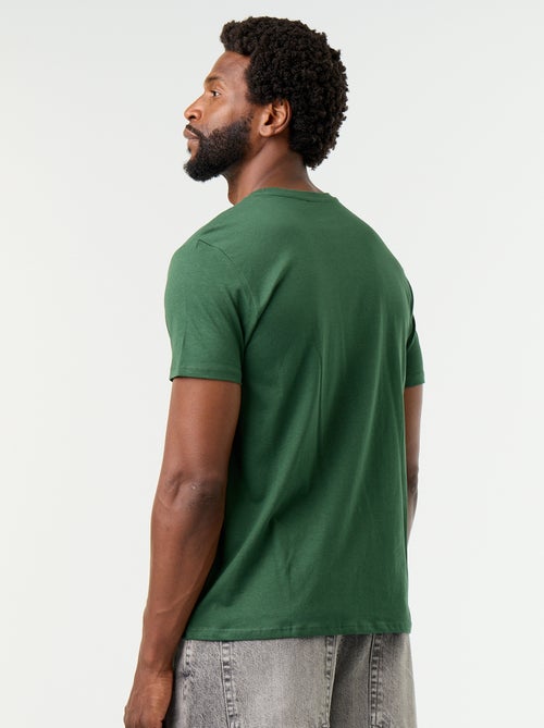 T-shirt homme en coton jersey à col rond coupe regular - Kiabi T-shirt homme en coton jersey à col rond coupe regular - Kiabi