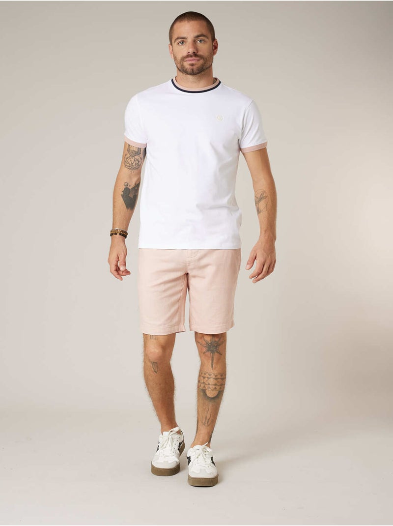 T-shirt homme en coton stretch 'Deeluxe' Blanc - Kiabi