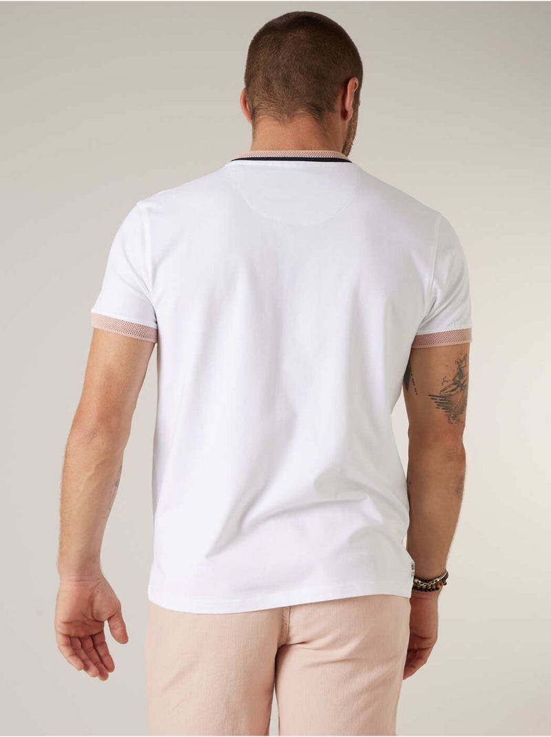 T-shirt homme en coton stretch 'Deeluxe' Blanc - Kiabi