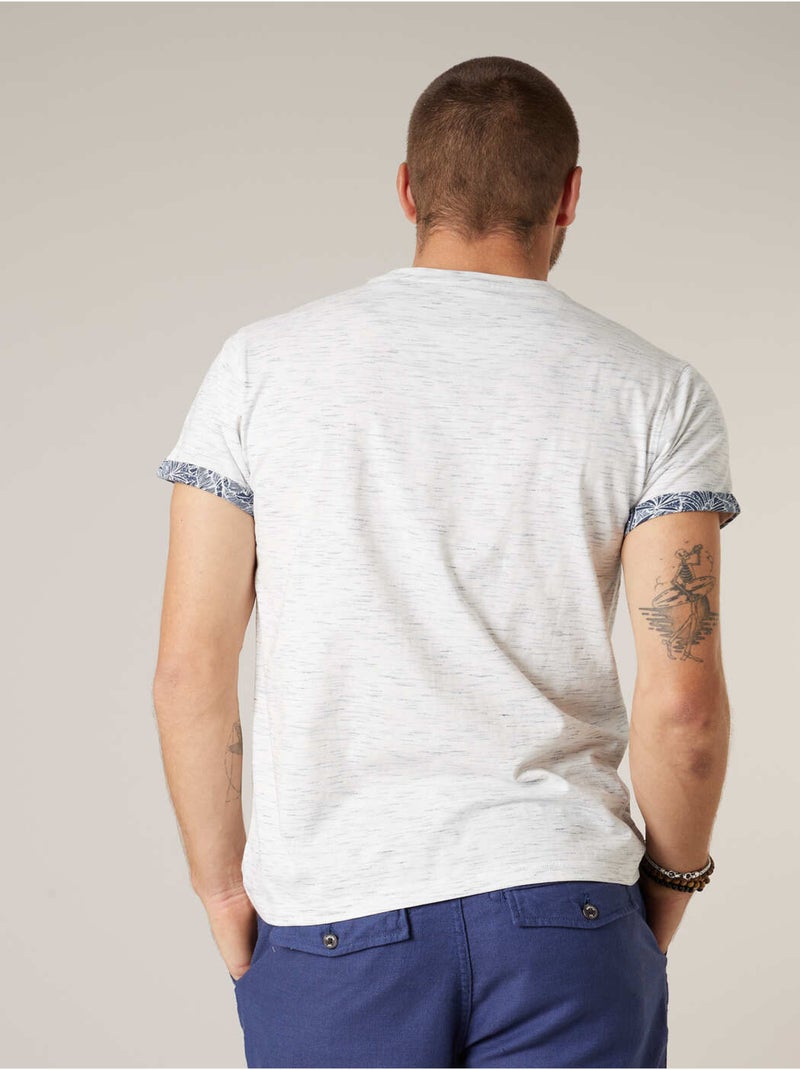 T-shirt homme en coton stretch 'Deeluxe' Ecru - Kiabi
