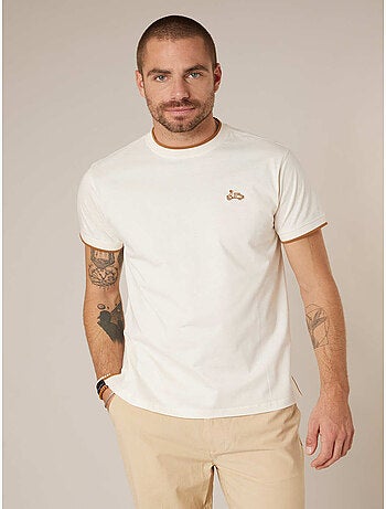 T-shirt homme en coton texturé 'Deeluxe'
