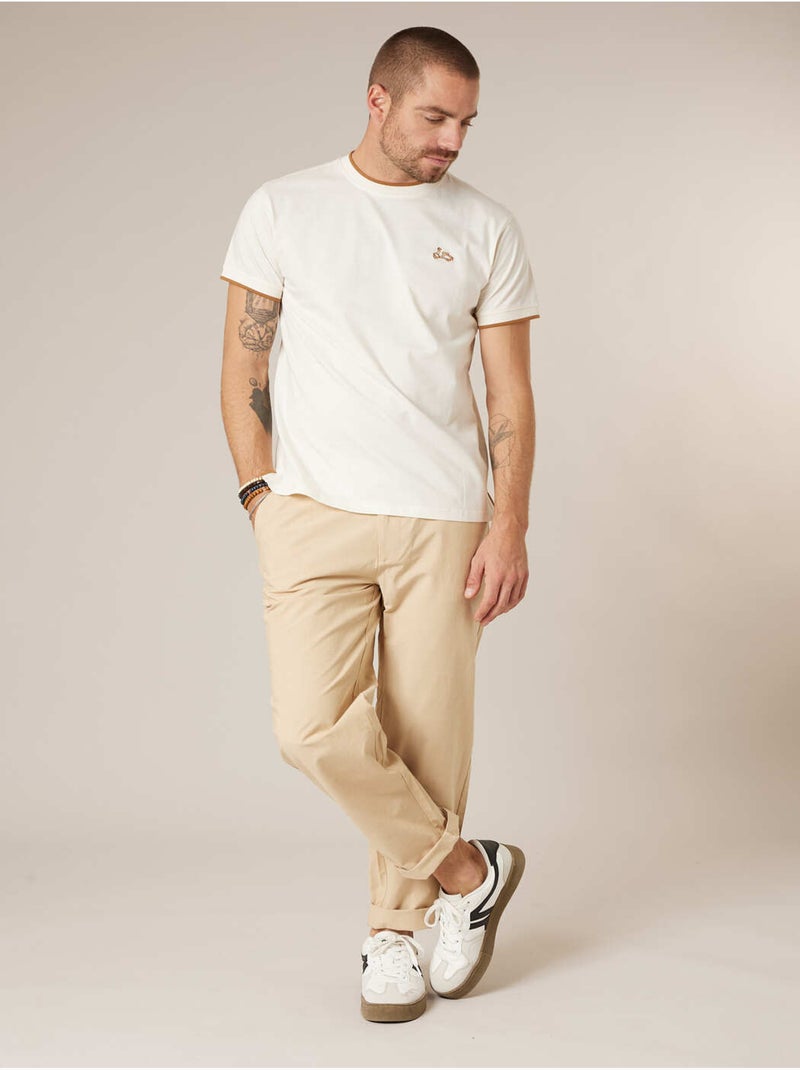 T-shirt homme en coton texturé 'Deeluxe' Blanc - Kiabi